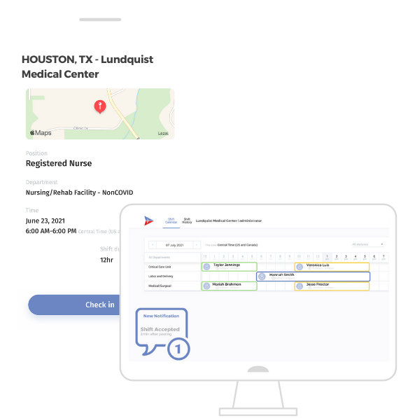 Mobile Application and Portal Desktop Screens